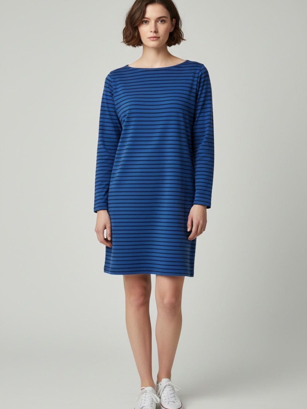 Carve Designs Stretch Knit Striped Long Sleeve Dress Size M